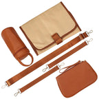 Sac à dos à langer chic façon cuir - Lot 7 pièces