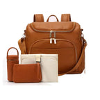 Sac à dos à langer chic façon cuir - Lot 7 pièces