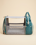 Sac à dos à langer nomade Tendrinette · Vert · berceau déplié [c:vert]