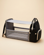 Sac à dos à langer nomade Tendrinette · Noir · berceau déplié [c:noir]