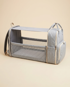 Sac à dos à langer nomade Tendrinette · Gris · berceau déplié [c:gris]