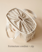 Sac à langer porté épaule Tendrinette · fermeture cordon + zip