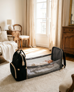 Sac à dos à langer nomade Tendrinette · Noir · bébé dans le berceau [c:noir]