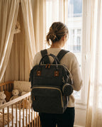 Sac à langer 2-en-1 Tendrinette · Gris foncé · porté [c:gris-fonce]