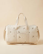 Sac à langer matelassé brodé Tendrinette · Olive · packshot