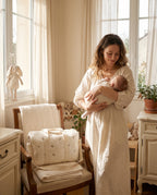 Sac à langer matelassé brodé Tendrinette · Olive · maman et bébé