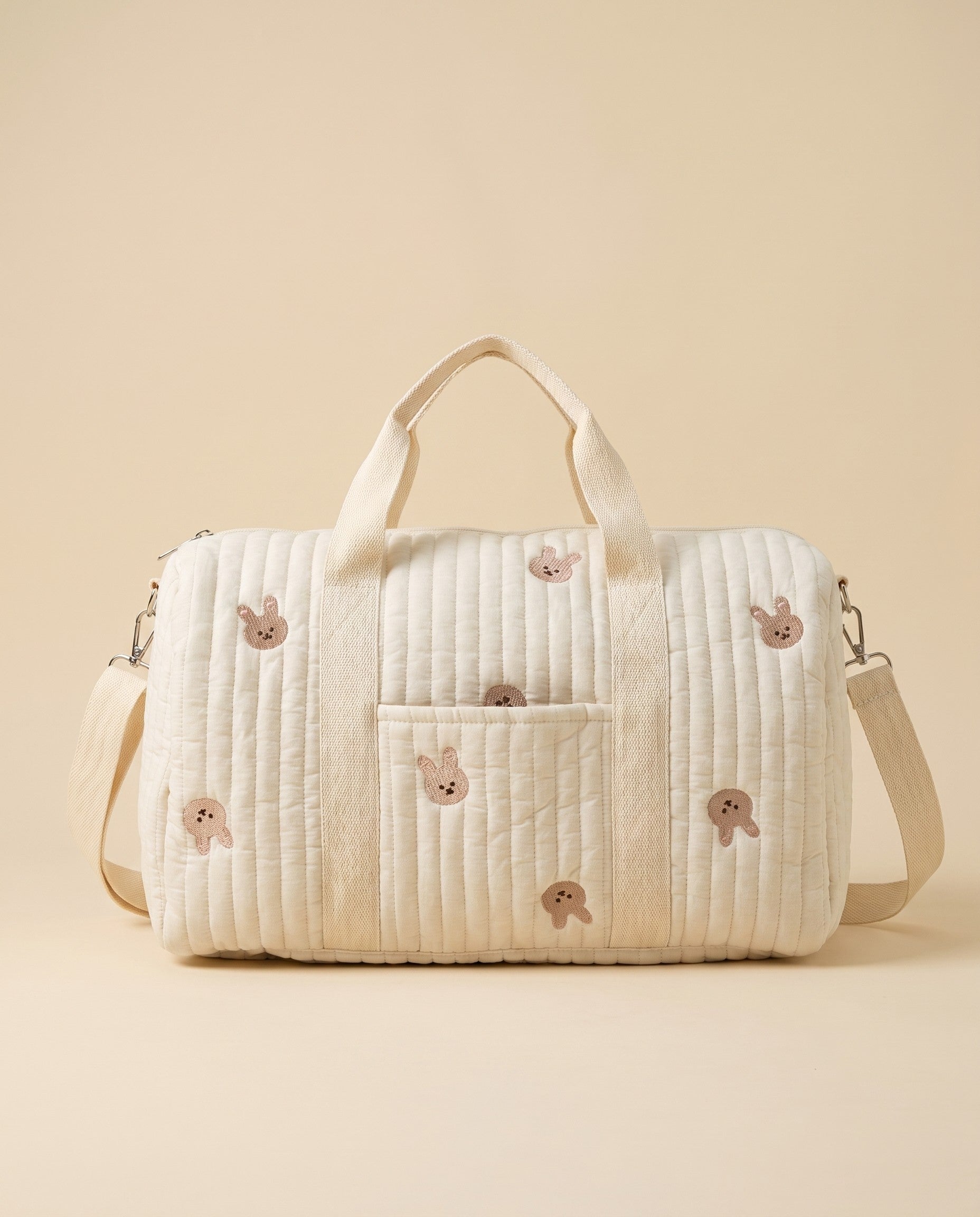 Sac à langer matelassé brodé Tendrinette · Lapin · packshot