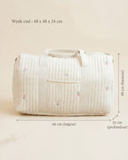 Sac à langer matelassé brodé Tendrinette · dimensions