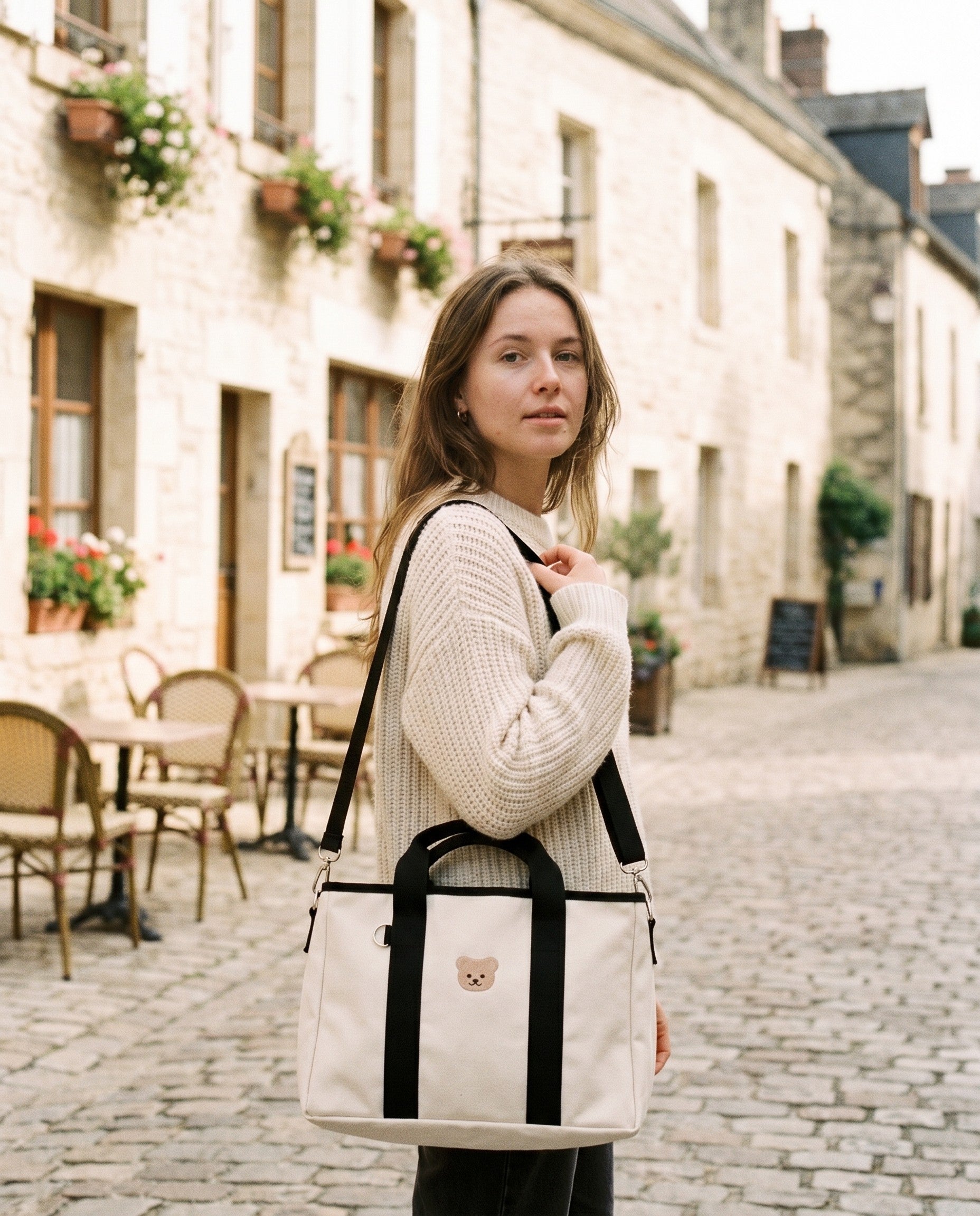 Sac à langer porté épaule Tendrinette · Noir · porté épaule [c:noir]