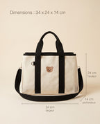 Sac à langer porté épaule Tendrinette · Noir · dimensions [c:noir]