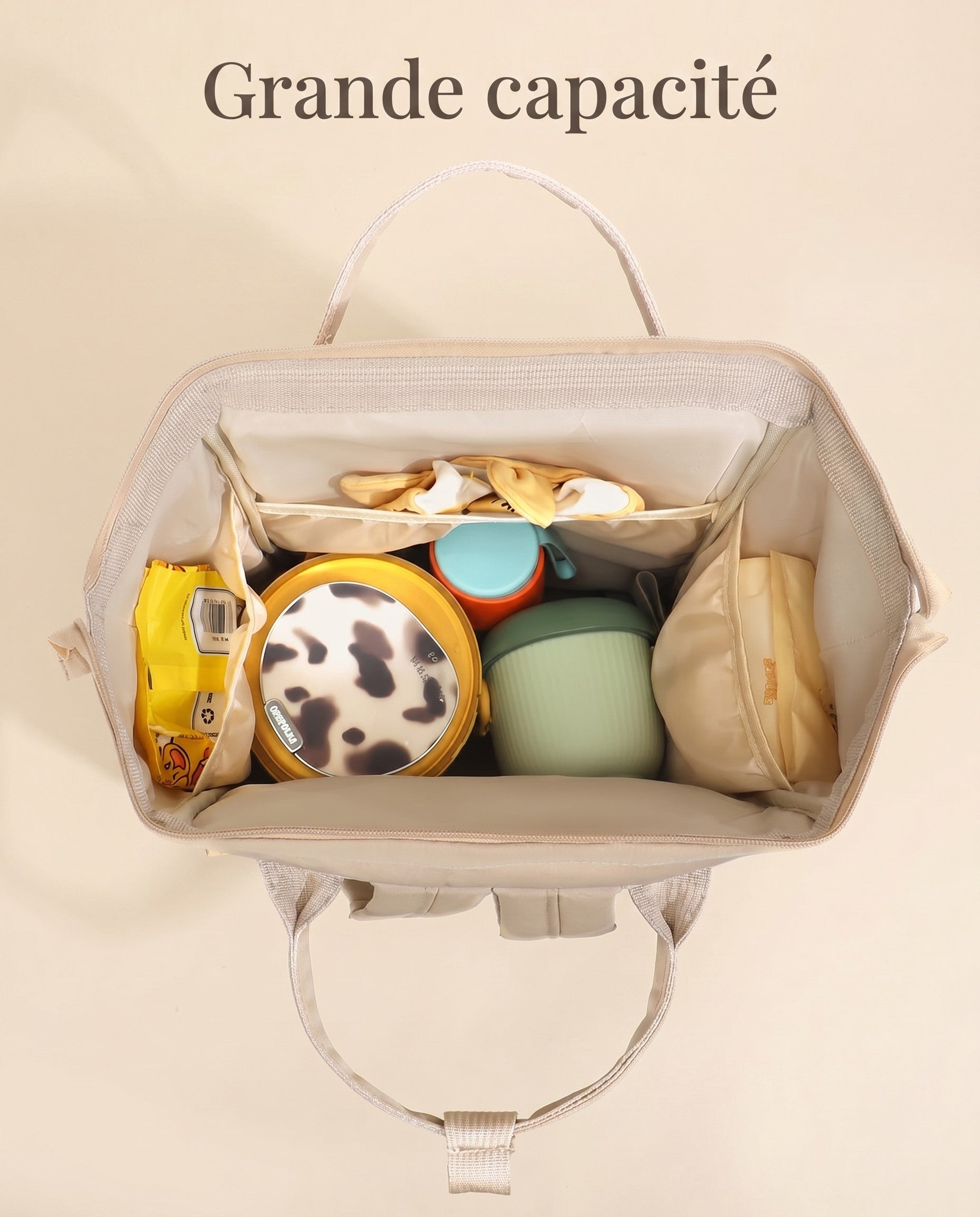 Sac à dos à langer Tendrinette · Vert · intérieur [c:vert]
