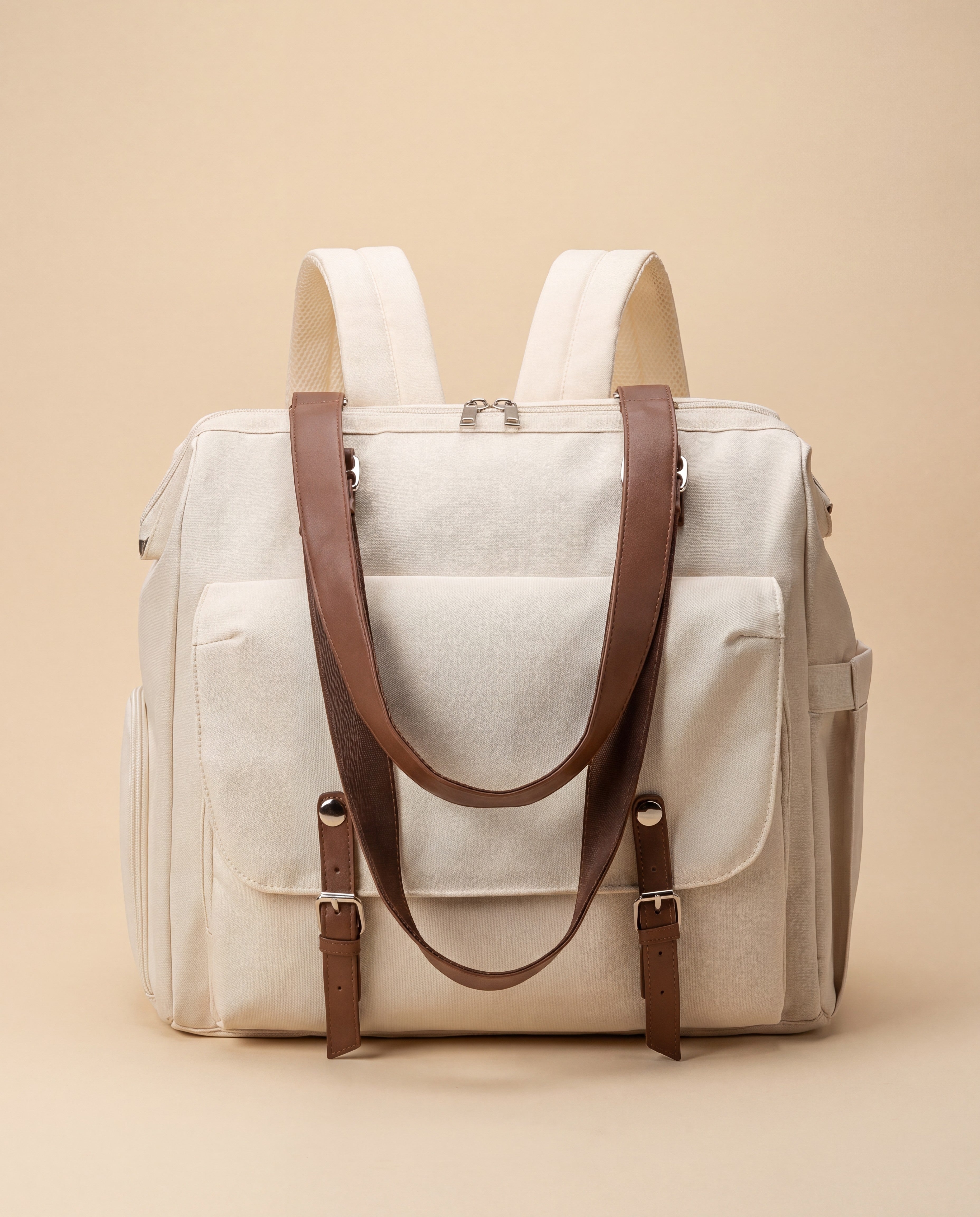 Sac à dos à langer vintage Tendrinette · Beige · packshot [c:beige]