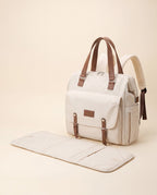 Sac à dos à langer vintage Tendrinette · Beige · set complet [c:beige]