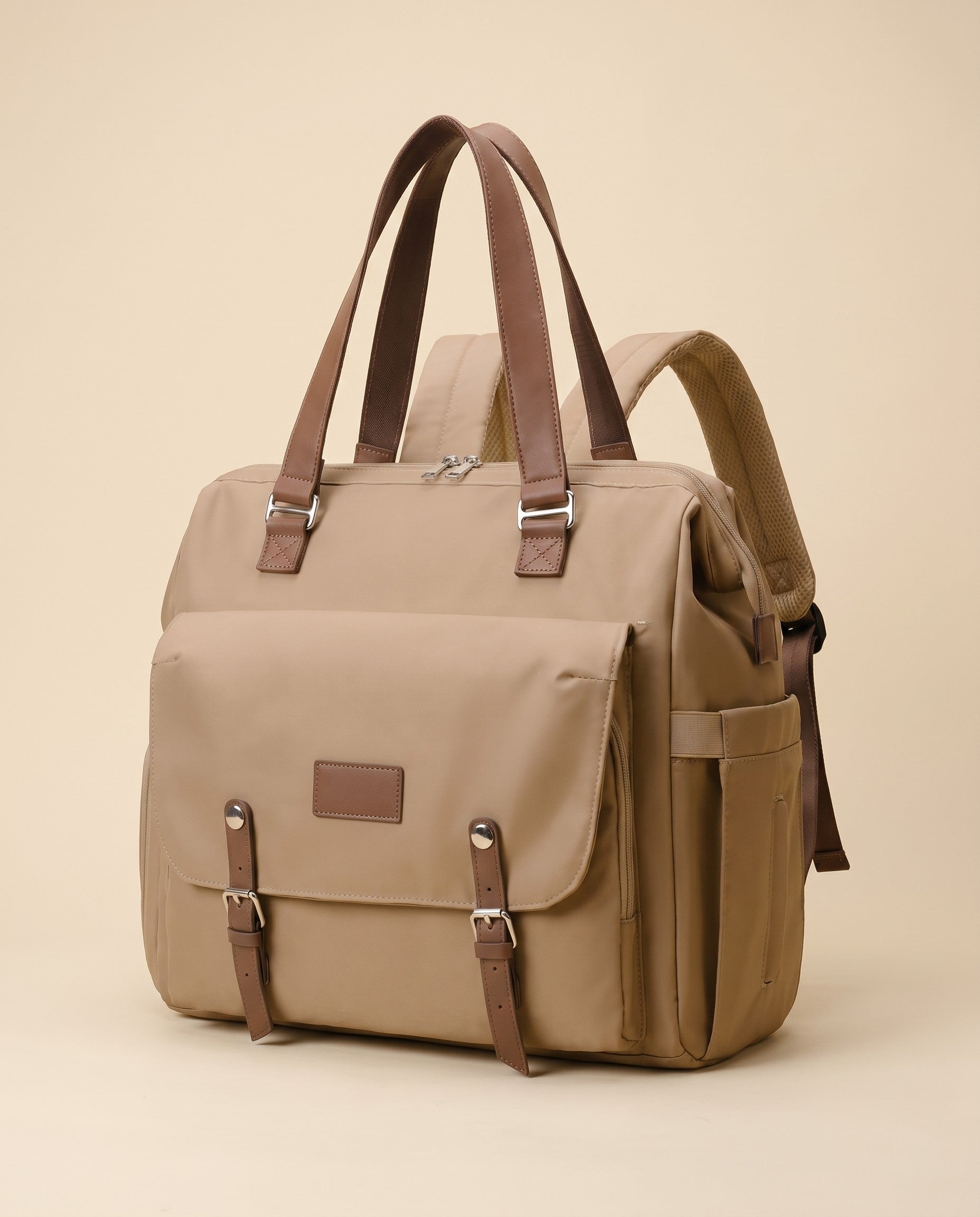 Sac à dos à langer vintage Tendrinette · Kaki · packshot [c:kaki]