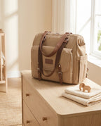 Sac à dos à langer vintage Tendrinette · Kaki · scène nursery [c:kaki]