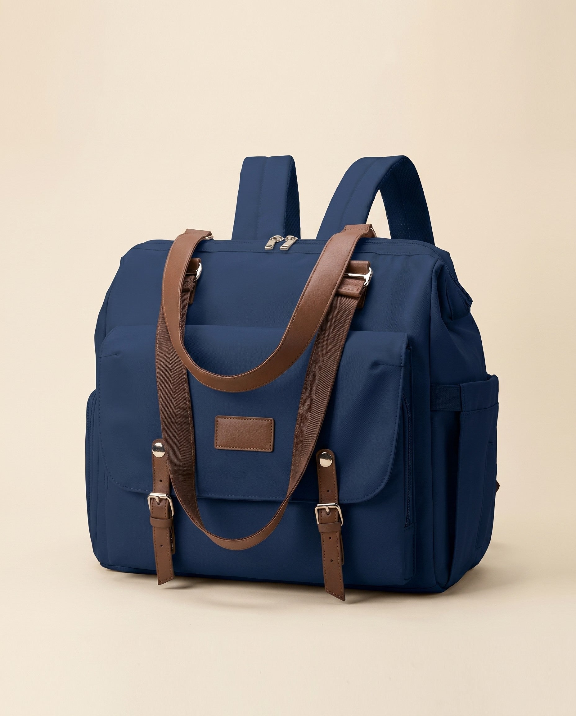 Sac à dos à langer vintage Tendrinette · Bleu · packshot [c:bleu]
