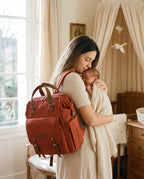 Sac à dos à langer vintage Tendrinette · Bordeaux · maman et bébé [c:bordeaux]