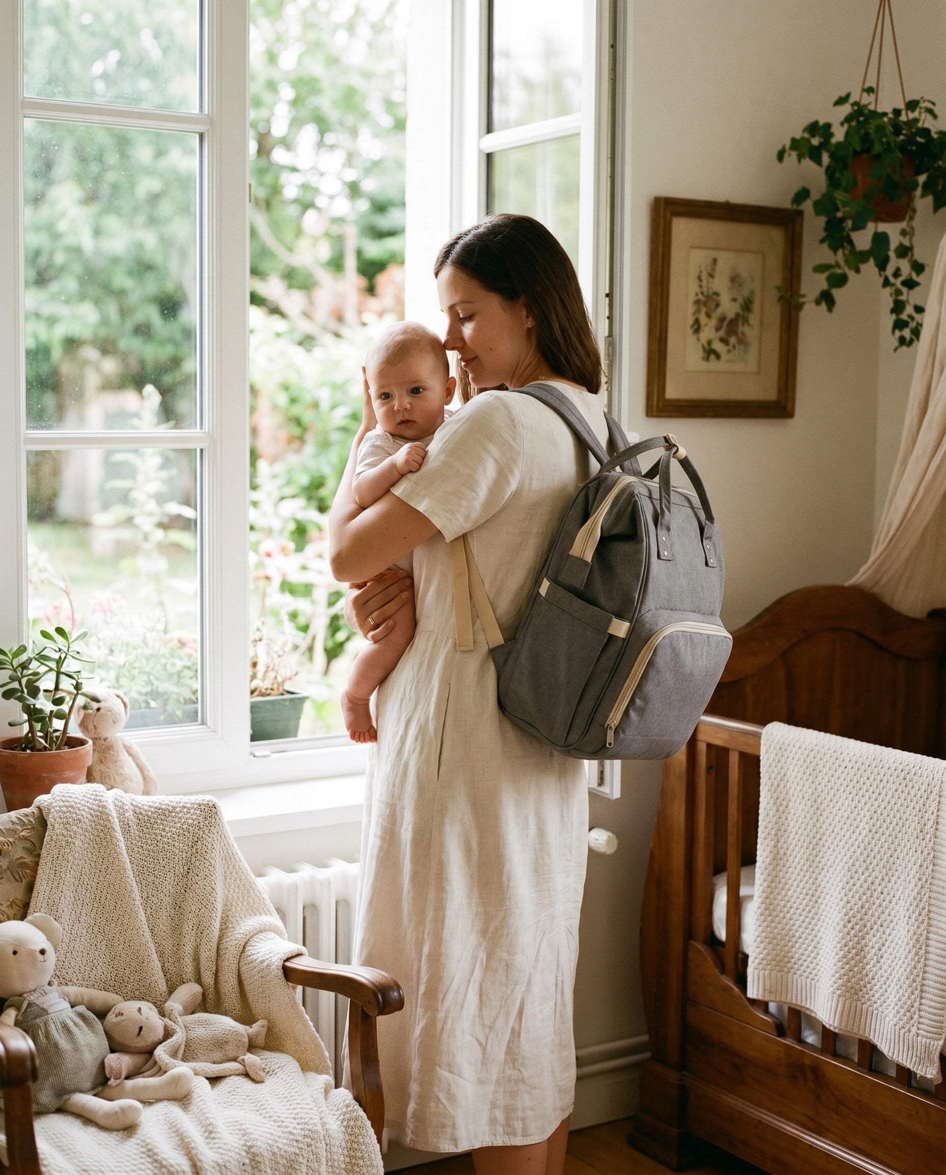 Sac à dos à langer nomade Tendrinette · Gris · maman et bébé [c:gris]