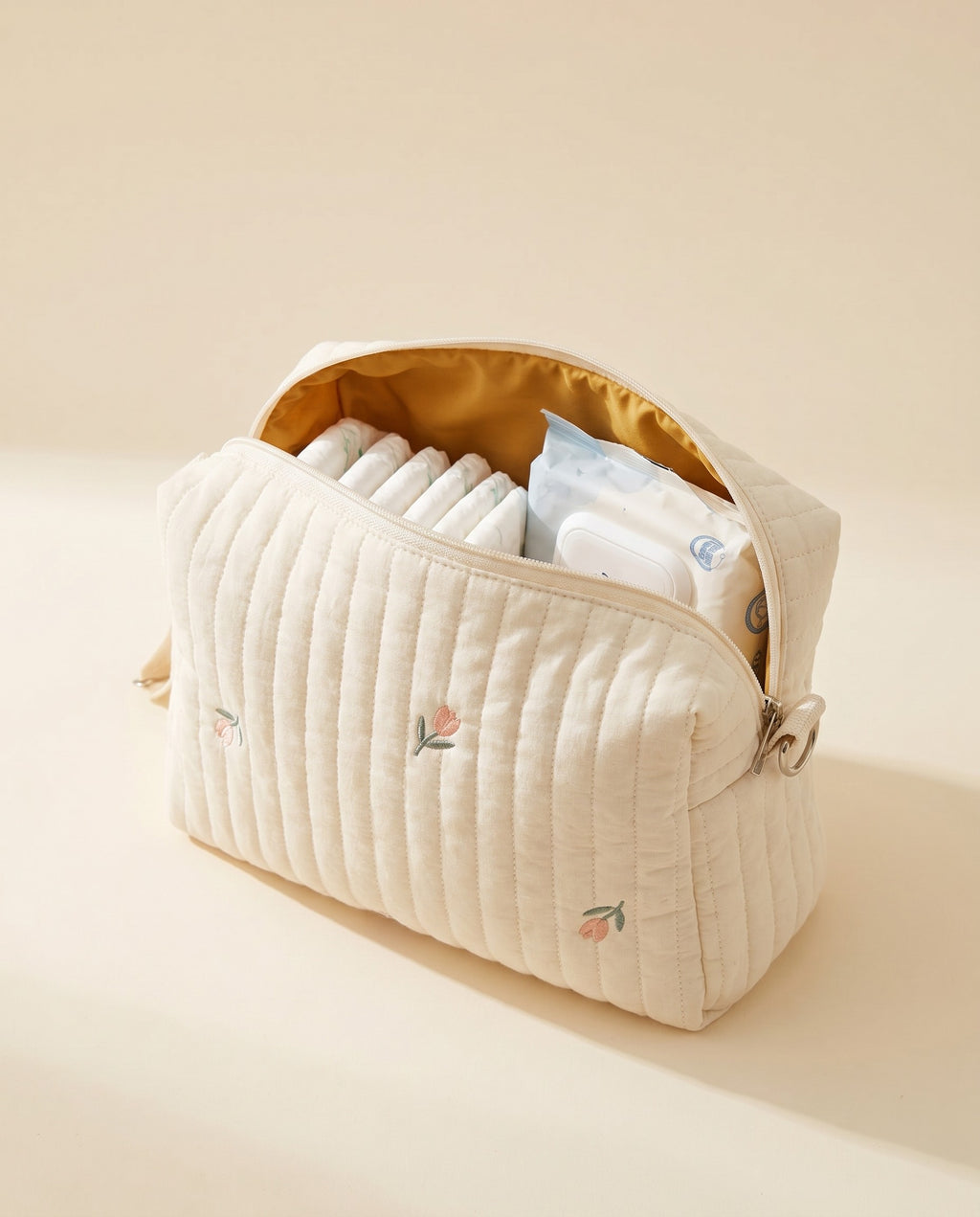 Trousse à langer Tendrinette · Tulipes · intérieur