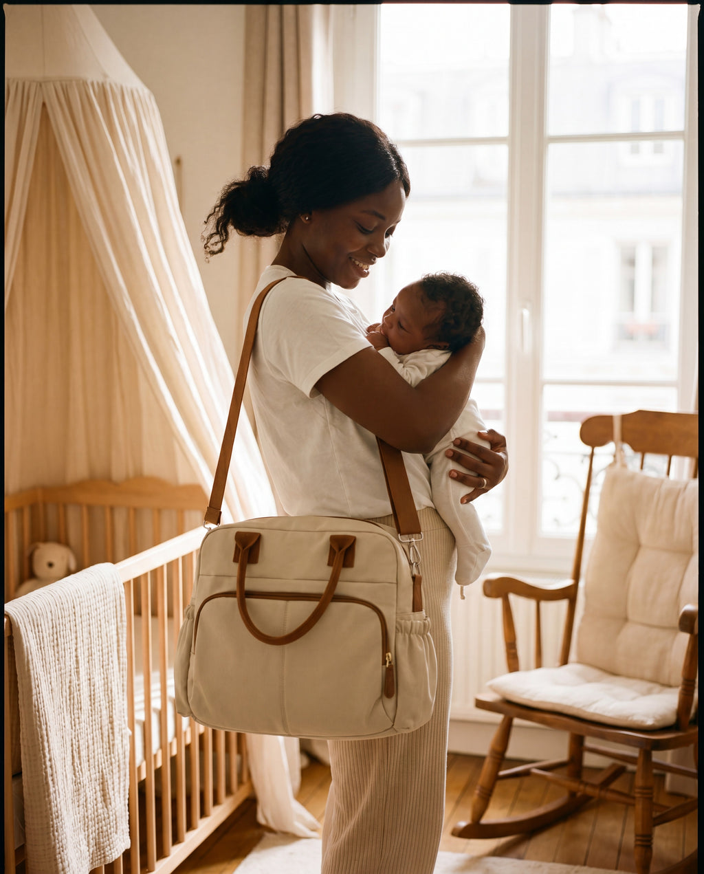 Sac à langer cabas Tendrinette · Beige · maman et bébé [c:beige]