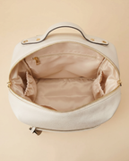 Sac à dos à langer façon cuir Tendrinette · Ivoire · intérieur vue de dessus
