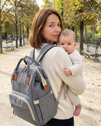 Sac à langer 2-en-1 Tendrinette · Gris clair · maman et bébé