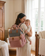 Sac à langer 2-en-1 Tendrinette · Gris rosé · maman et bébé