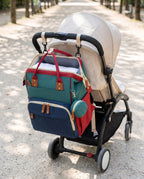 Sac à langer 2-en-1 Tendrinette · Multicolore · accroché à la poussette