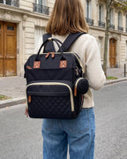Sac à langer 2-en-1 Tendrinette · Noir · porté
