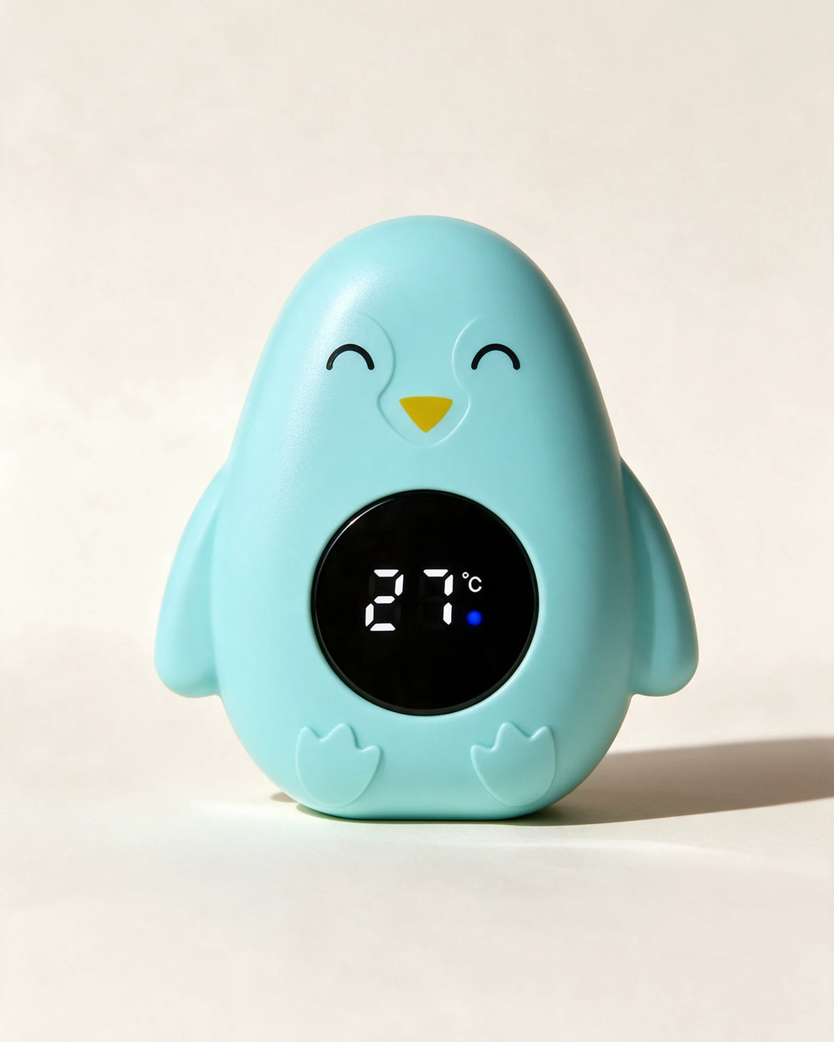 Thermomètre de bain bébé flottant Tendrinette · Pingouin turquoise · packshot