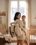 Sac à dos à langer vintage Tendrinette · Beige · maman et bébé